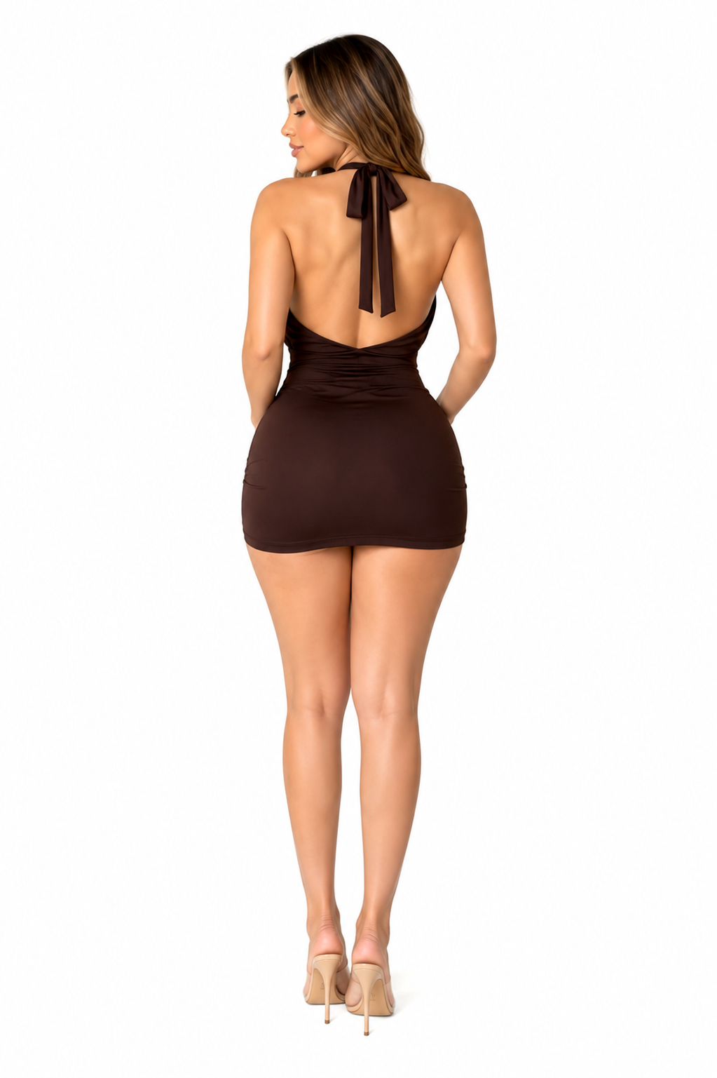 Noir Élite – Vestido Halter Mini