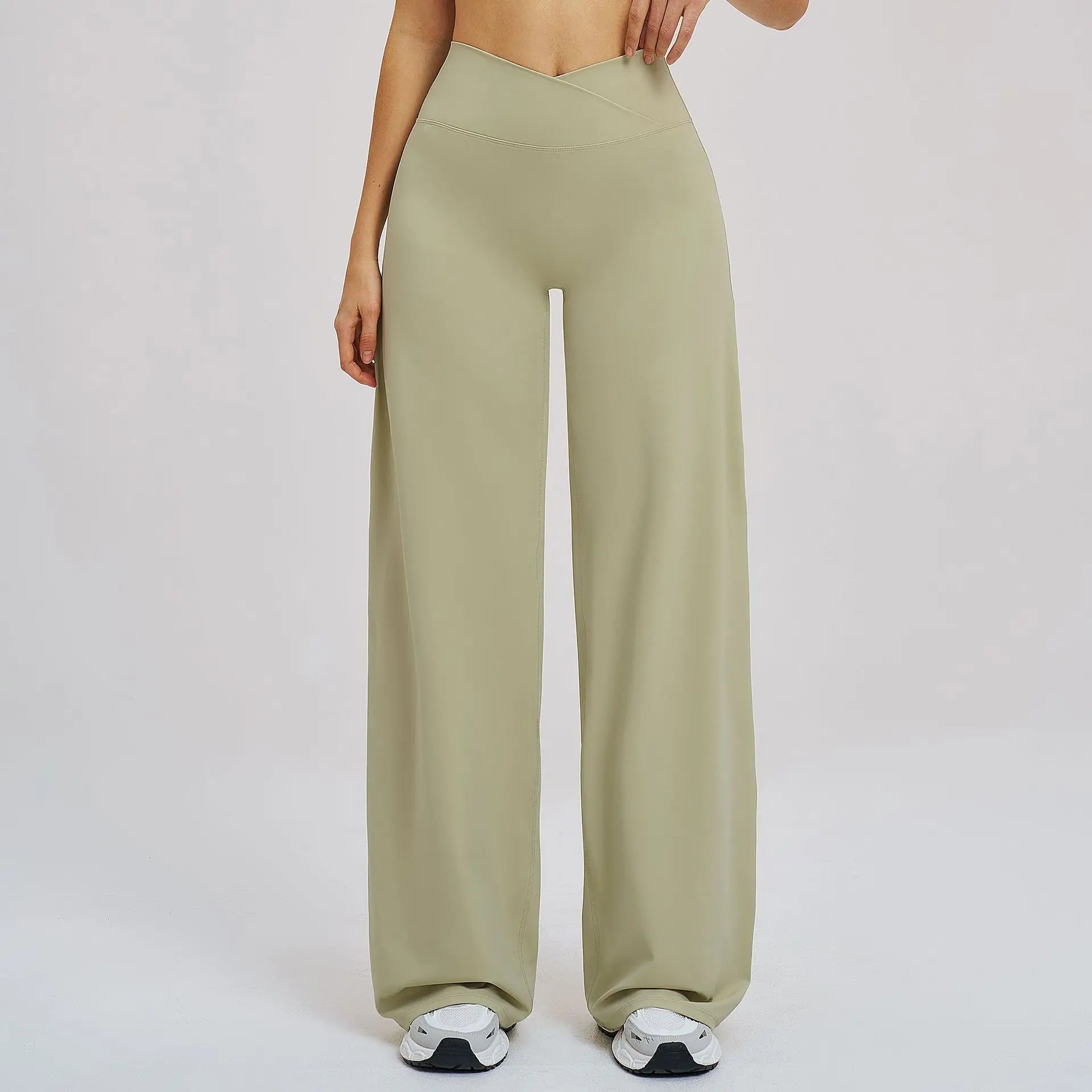 ✨ Sage Green Aura Flared/Palazzo Yoga Pants