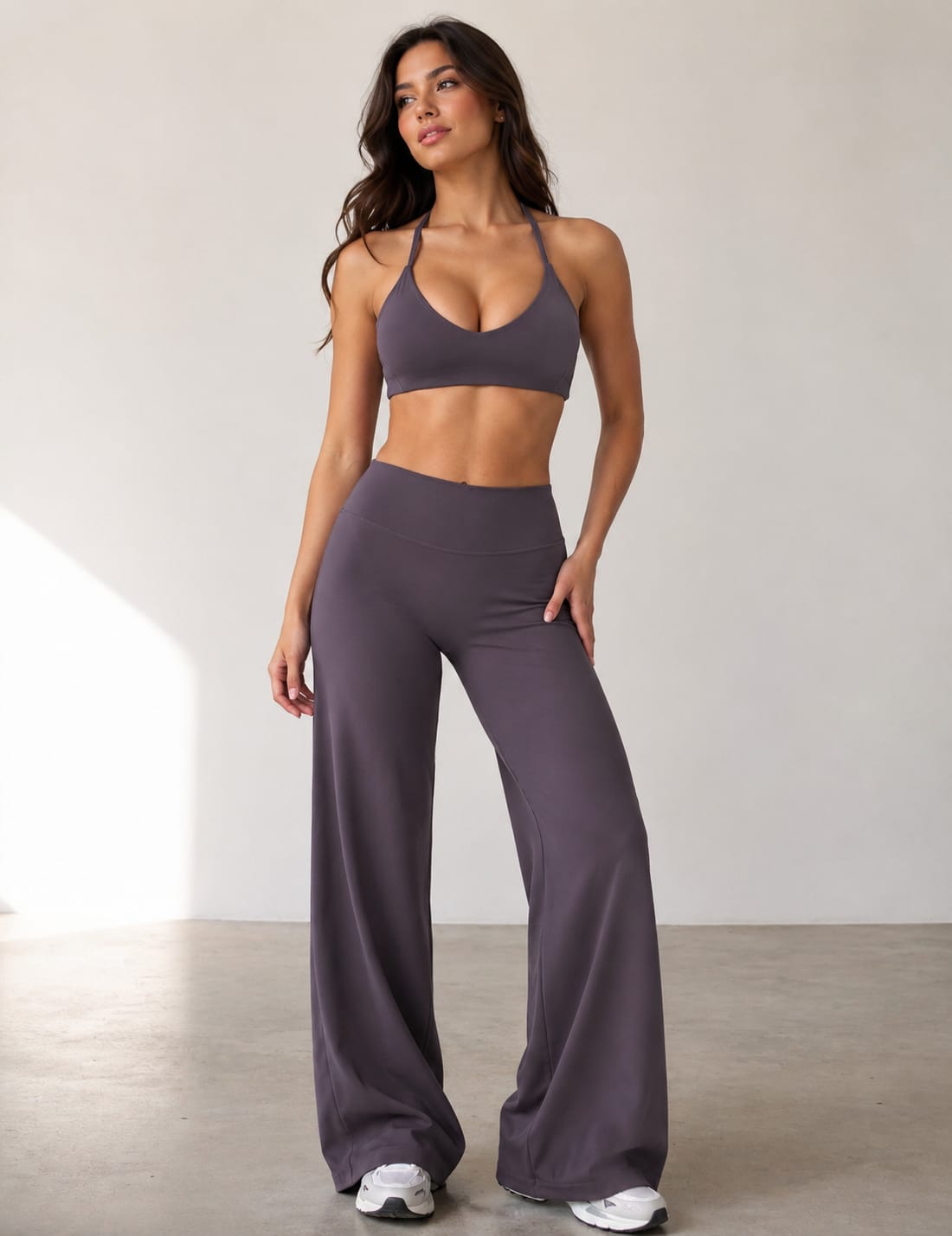 ✨ Sage Green Aura Flared/Palazzo Yoga Pants